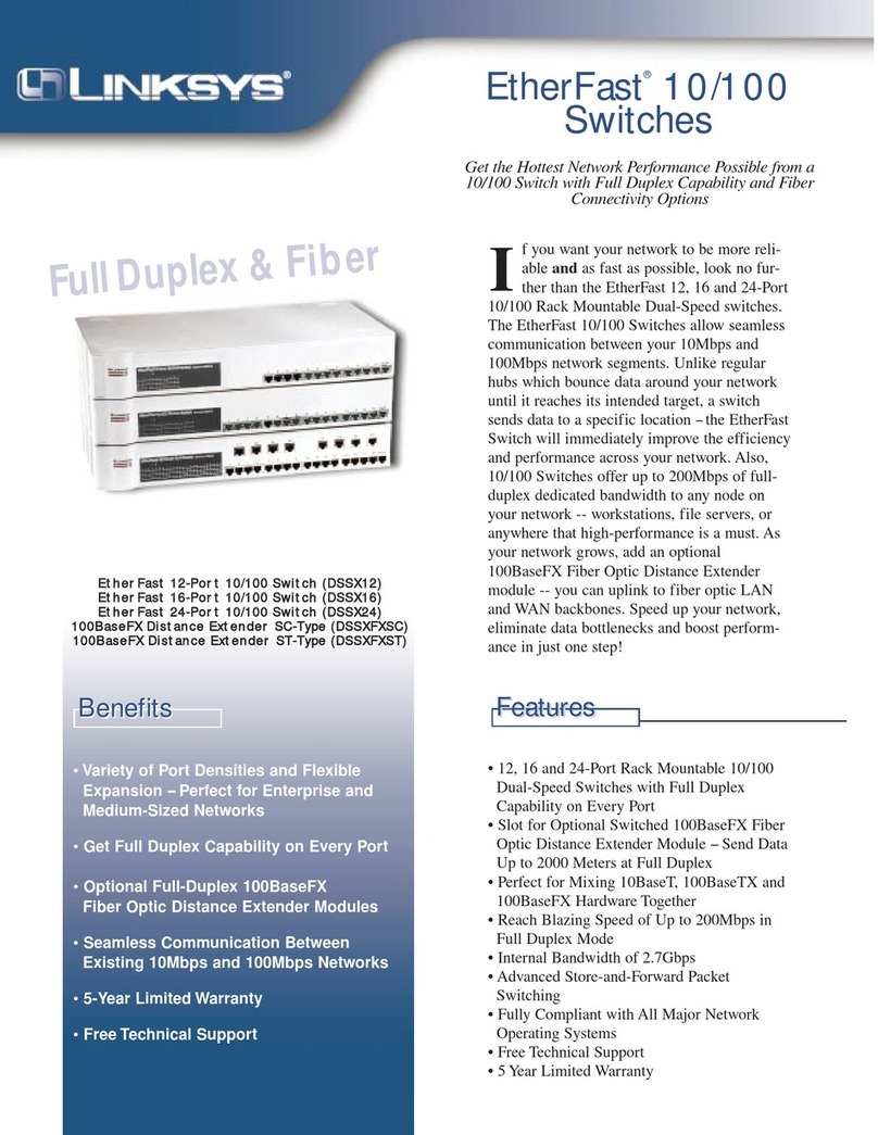 Linksys Instant EtherFas DSSX12 User manual