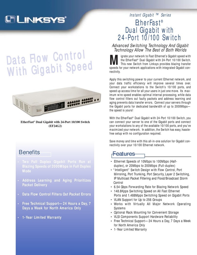 Linksys EF24G2 - EtherFast Dual Gigabit Specifications