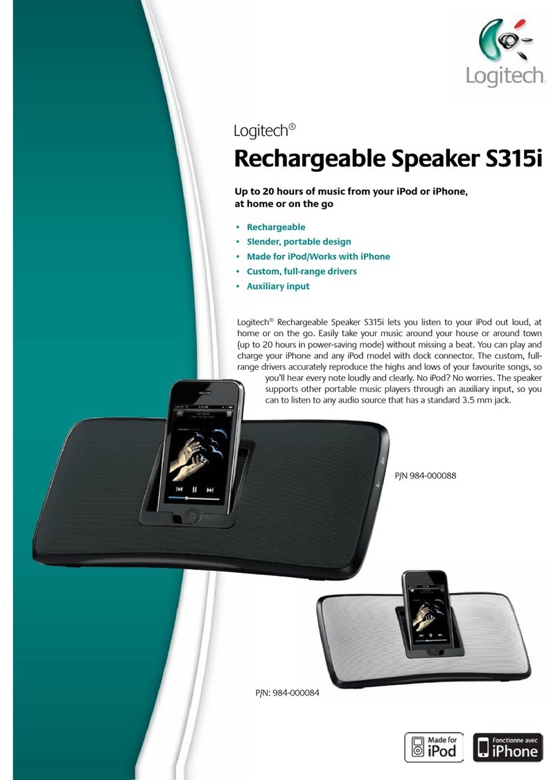 Logitech S315i User manual Logitech S315i User manual