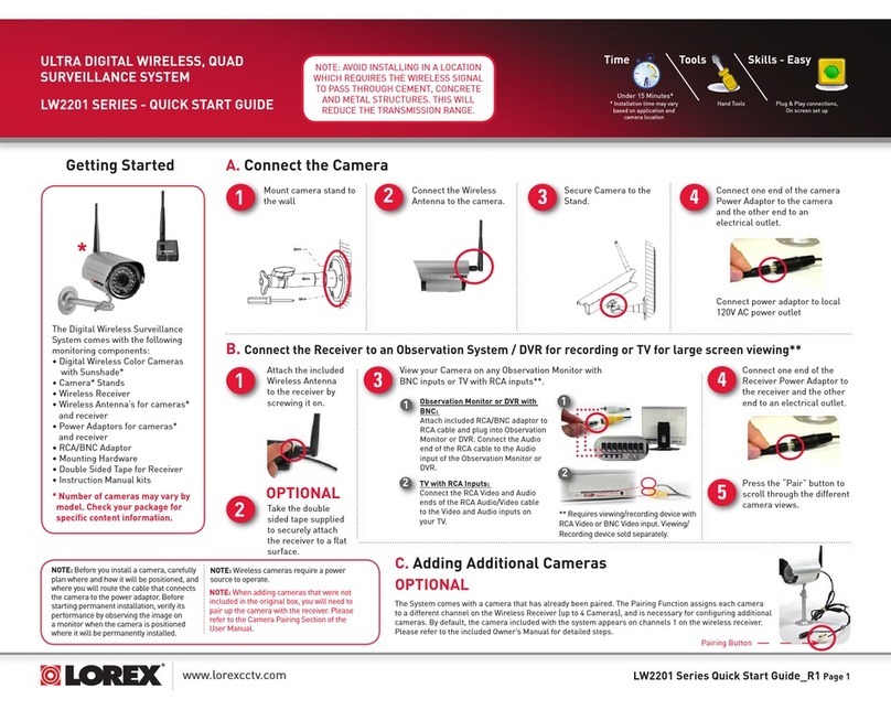 Lorex LW2201 Series User manual