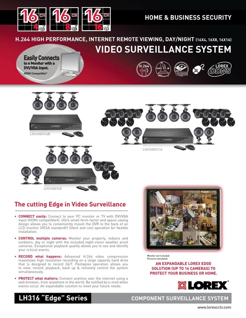 Lorex LH316501C8 Specifications