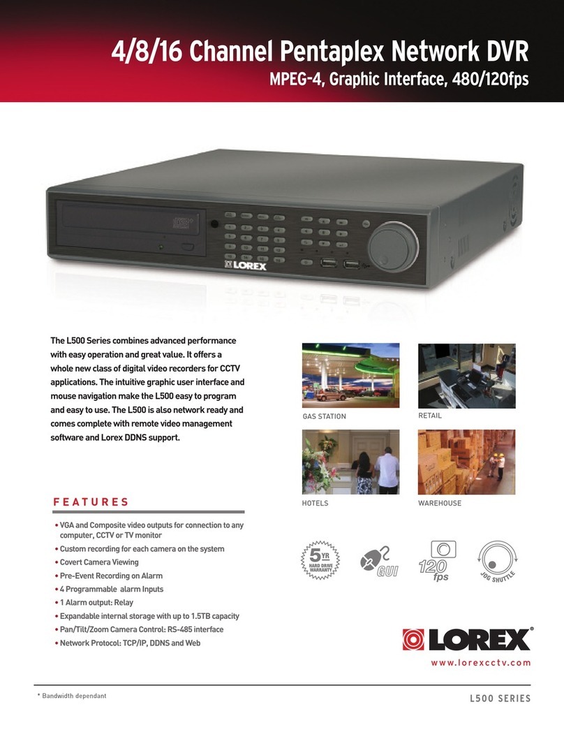Lorex L516321 Specifications