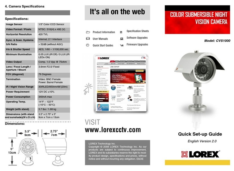 Lorex CVS1000 User manual Lorex CVS1000 User manual
