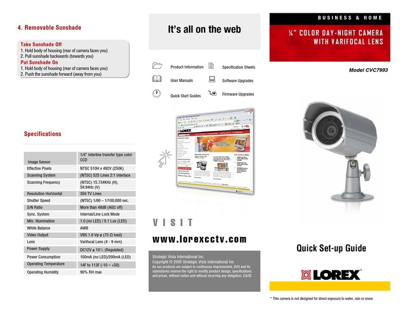 Lorex CVC7993 Quick setup guide