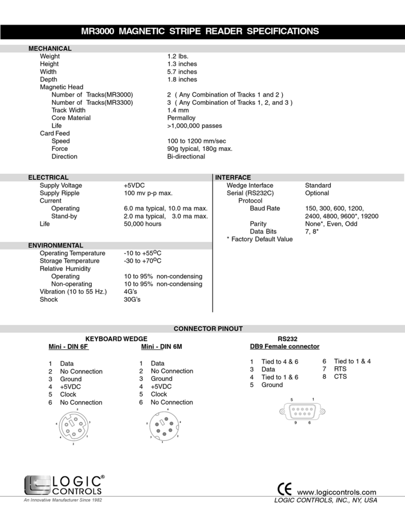 Logic Controls MR3000 Specifications Logic Controls MR3000 Specifications