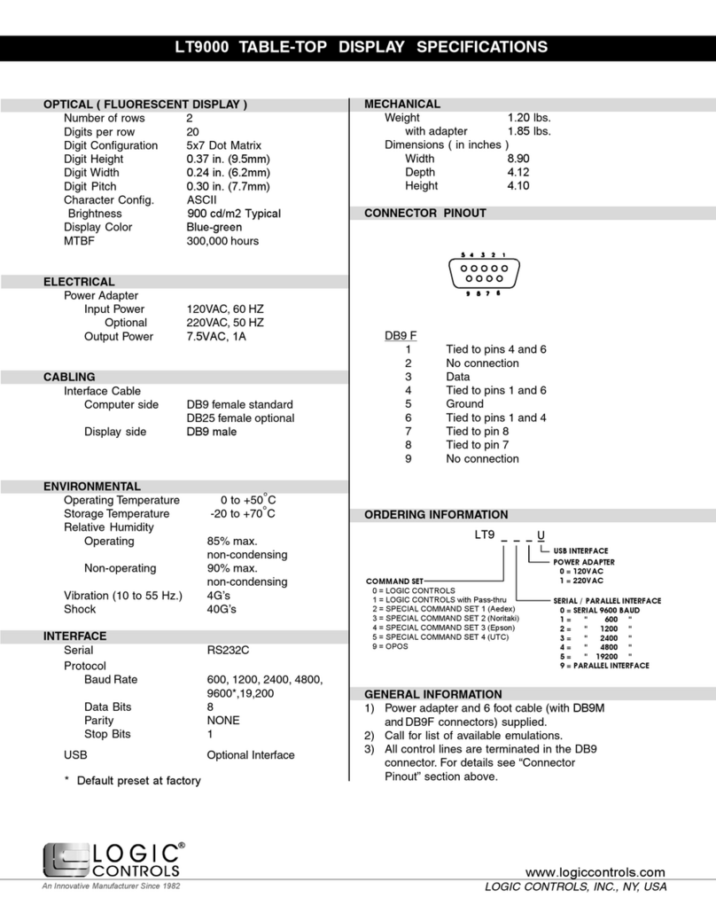 Logic Controls LT9000 Series User manual Logic Controls LT9000 Series User manual