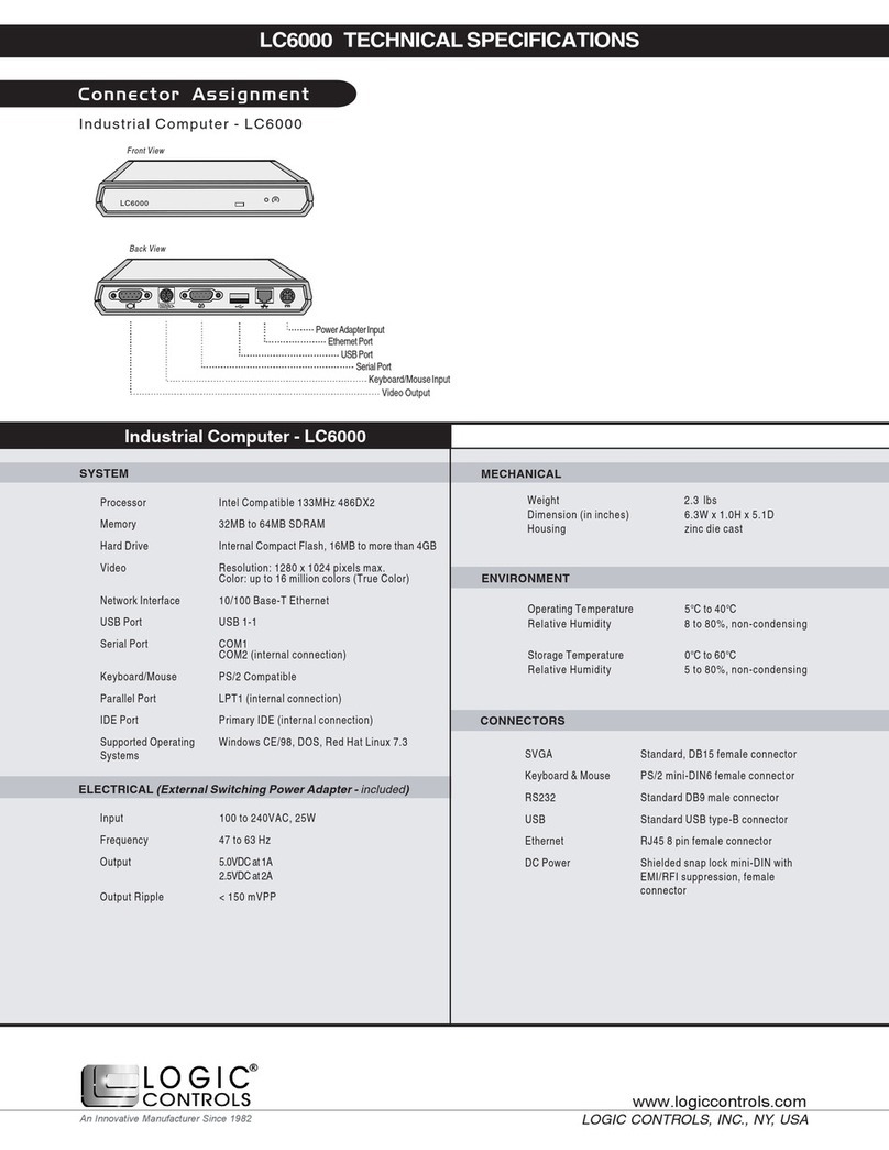 Logic Controls LC6000 User manual Logic Controls LC6000 User manual