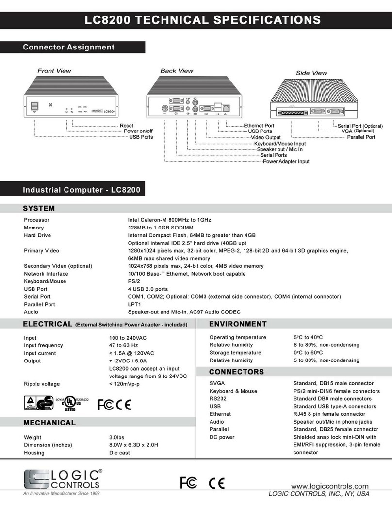 Logic Controls LC8200 User manual