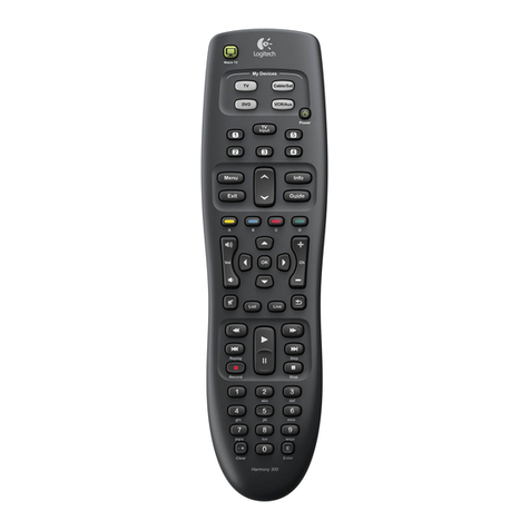 Logitech Harmony 300 User manual Logitech Harmony 300 User manual