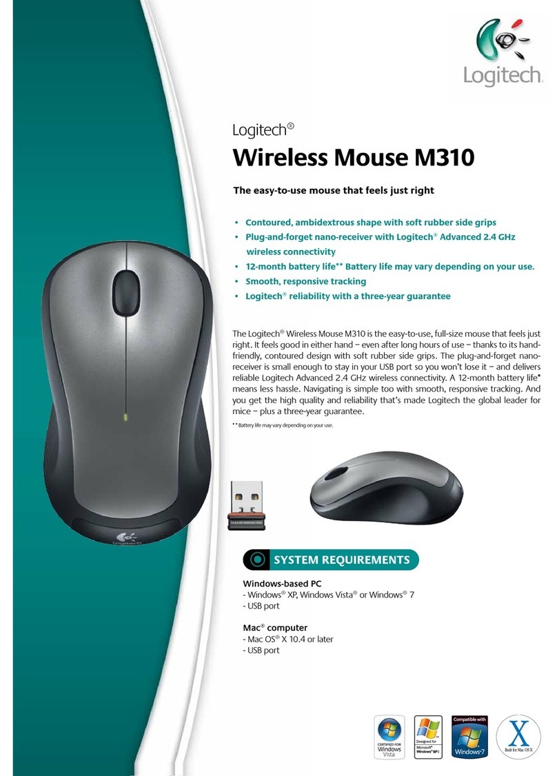 Logitech M310 Specifications