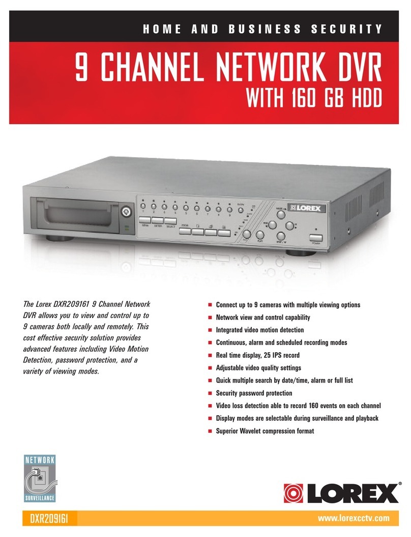 Lorex DXR209161 User manual