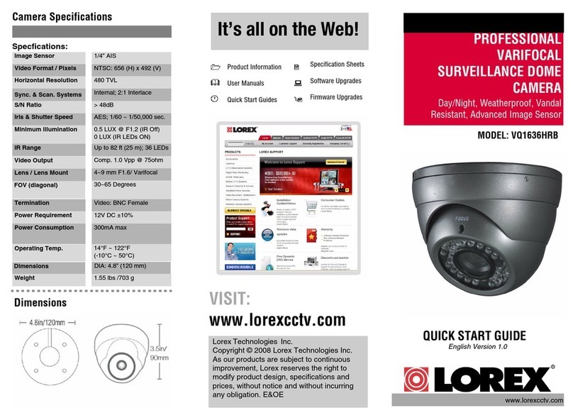Lorex VQ1636HRB quick start guide