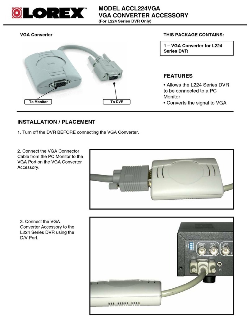 Lorex ACCL224 Installation