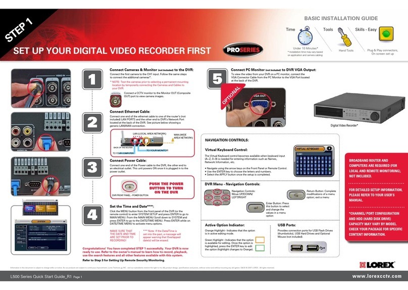 Lorex L504 install guide