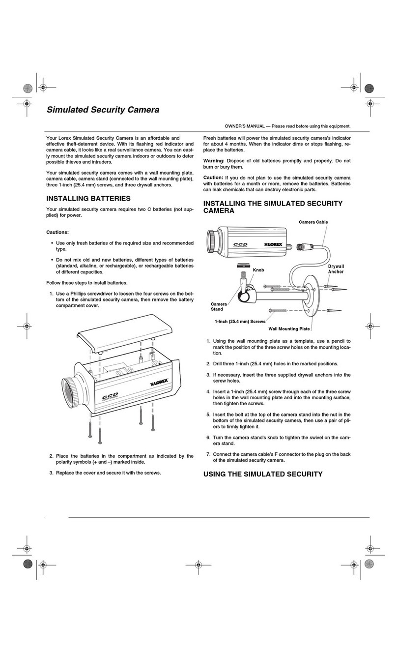 Lorex SG600B User manual