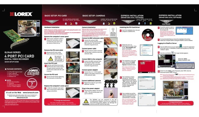 Lorex QLR464 User manual
