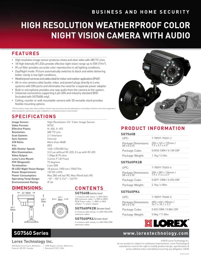 Lorex SG7560B User manual