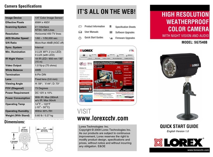 Lorex SG7540B User manual
