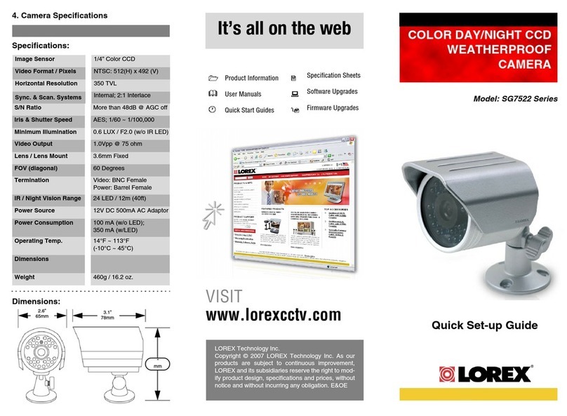 Lorex SG7522 User manual Lorex SG7522 User manual
