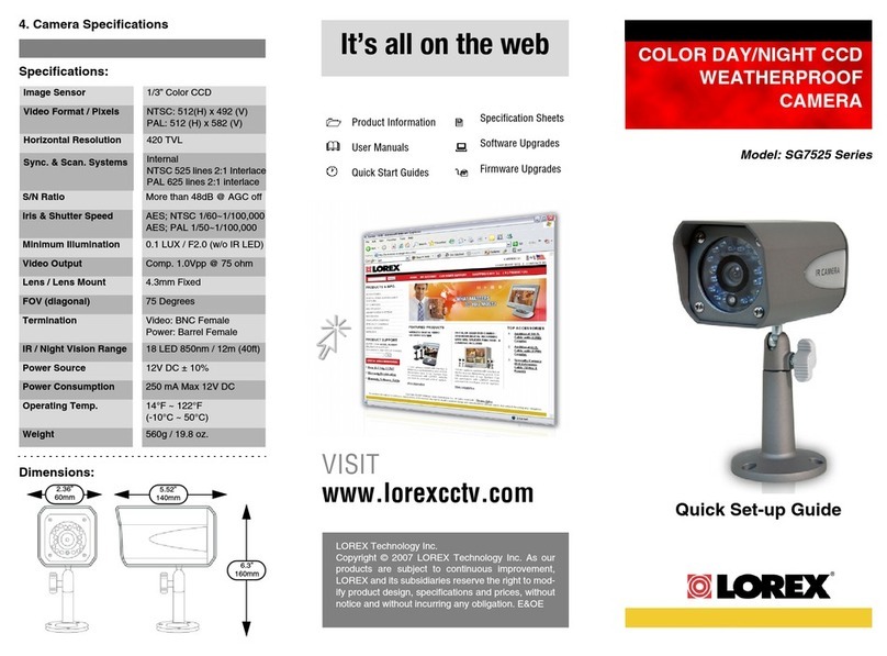 Lorex SG7525B Quick setup guide