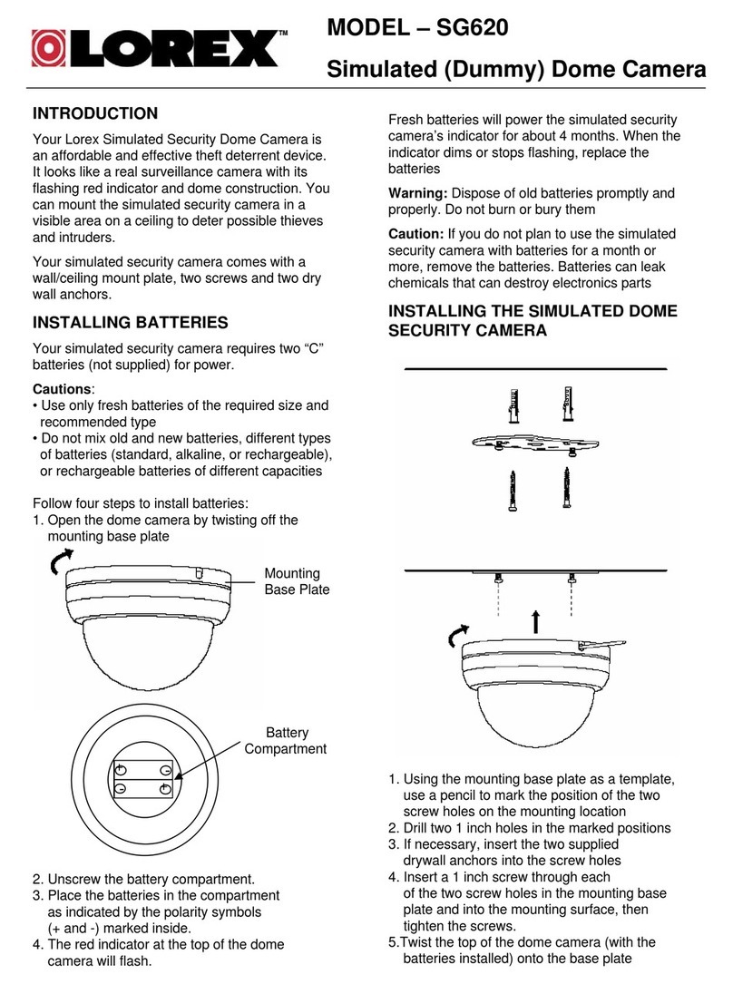 Lorex SG620 User manual Lorex SG620 User manual