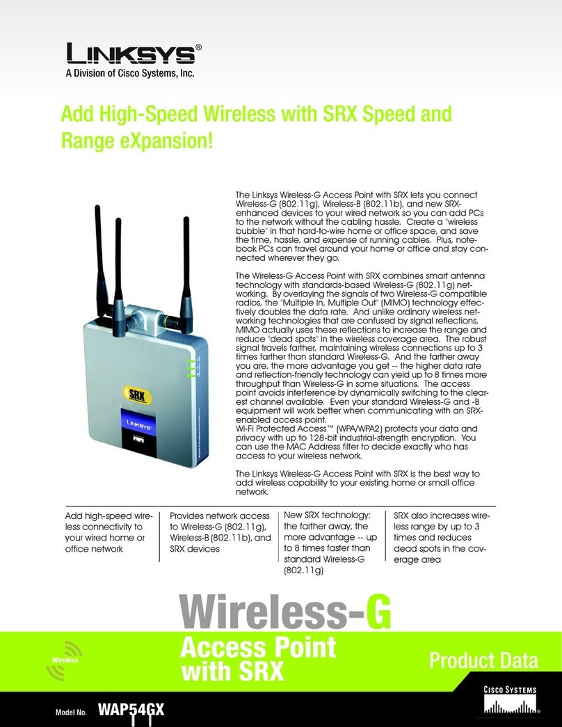 Linksys WAP54GX Product data