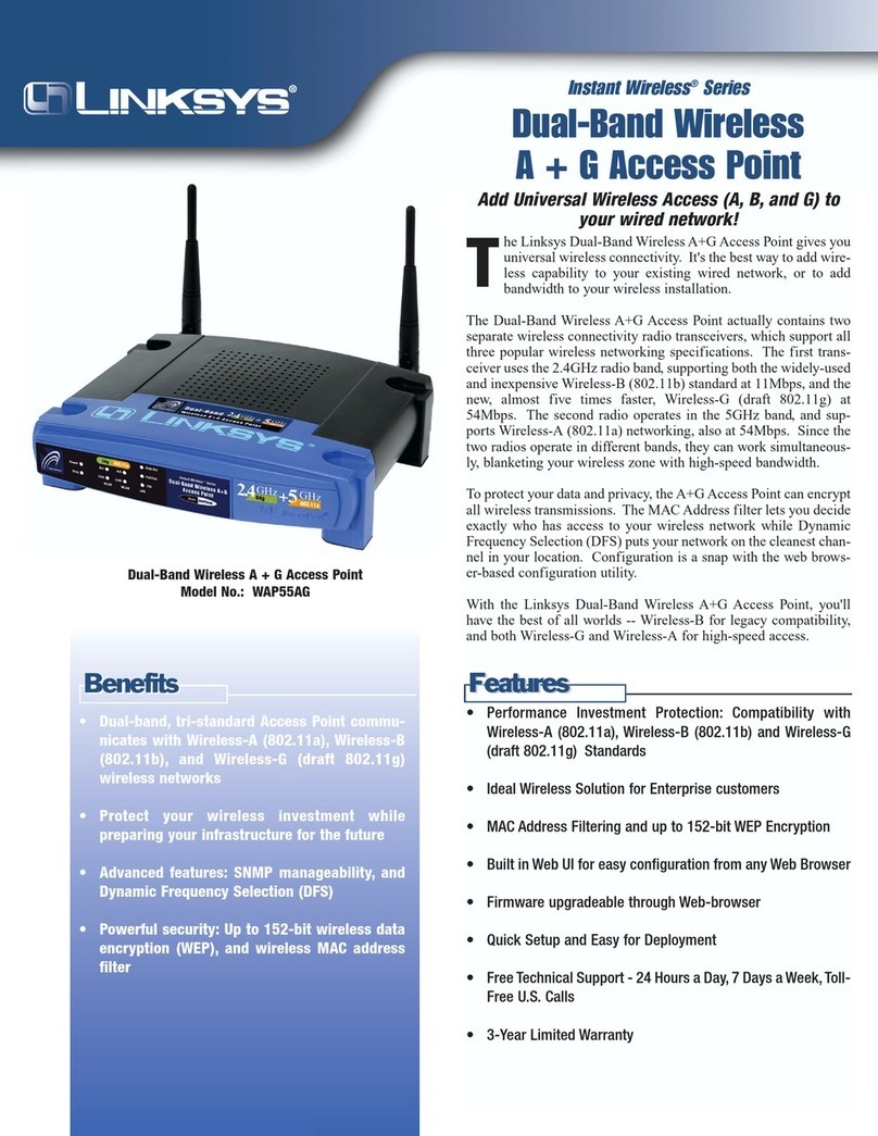 Linksys WAP55AG - Wireless A+G Access Point User manual