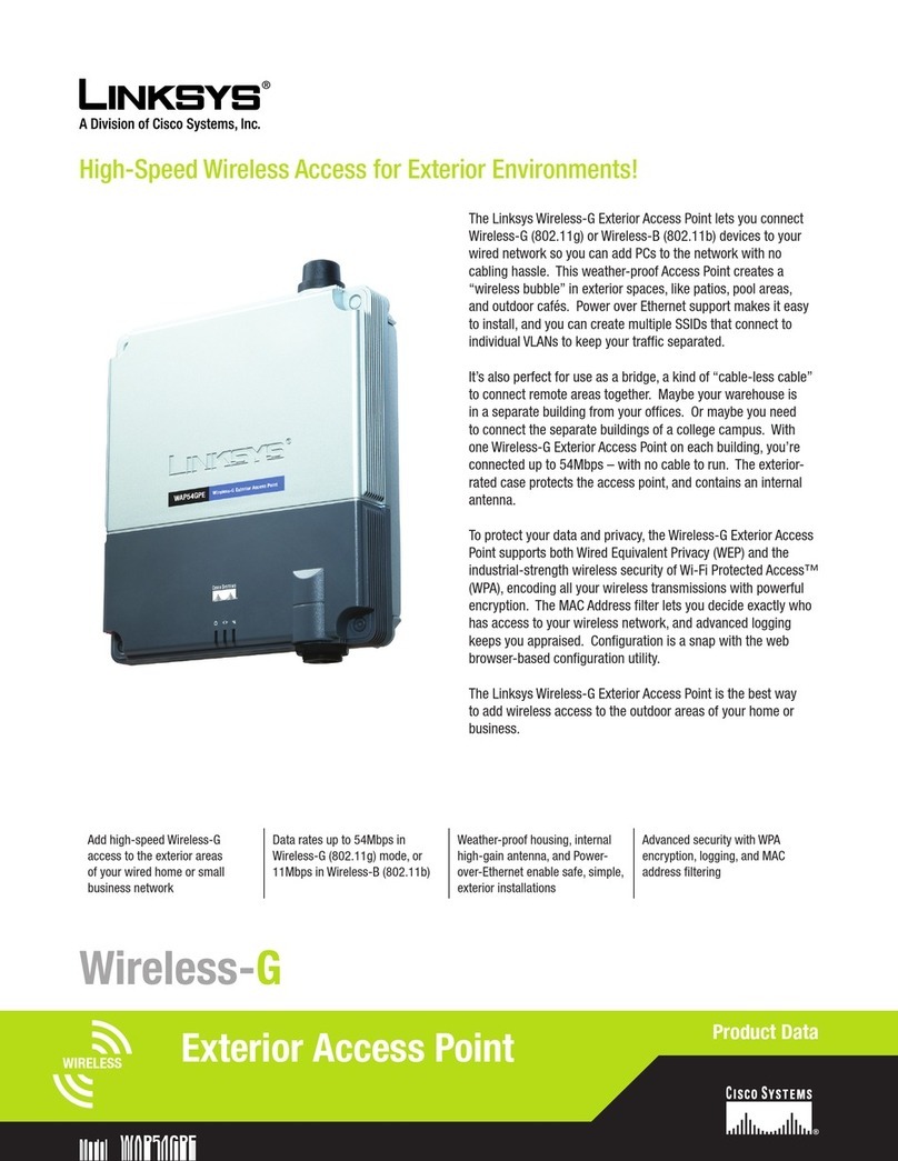 Linksys WAP54GPE - Wireless-G Exterior Access Point Operation manual Linksys WAP54GPE - Wireless-G Exterior Access Point Operation manual