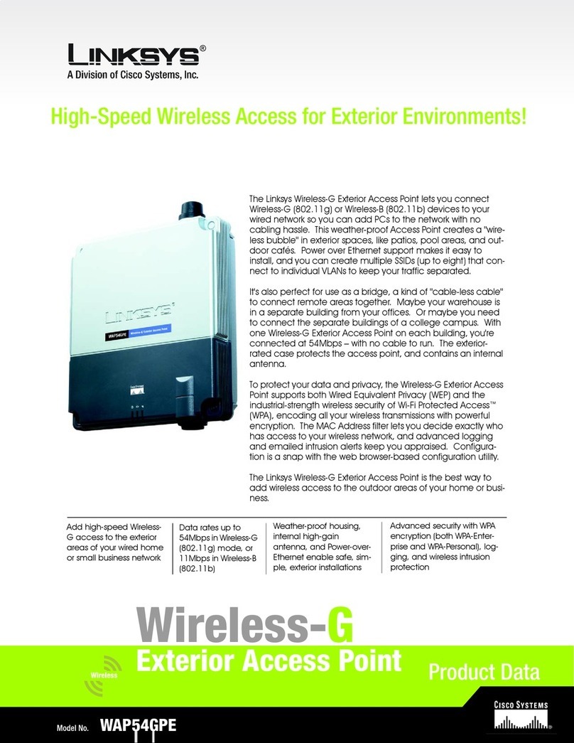 Linksys WAP54GPE - Wireless-G Exterior Access Point Operation manual Linksys WAP54GPE - Wireless-G Exterior Access Point Operation manual