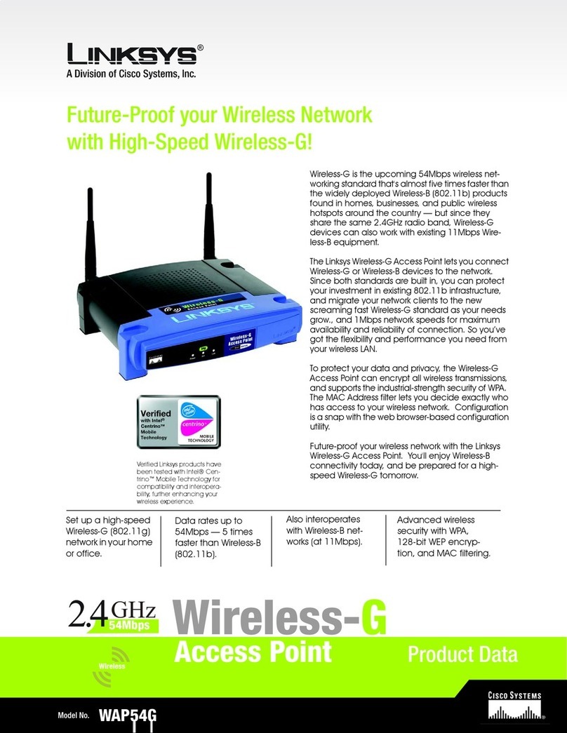 Linksys WAP54G - Wireless-G Access Point Operation manual Linksys WAP54G - Wireless-G Access Point Operation manual
