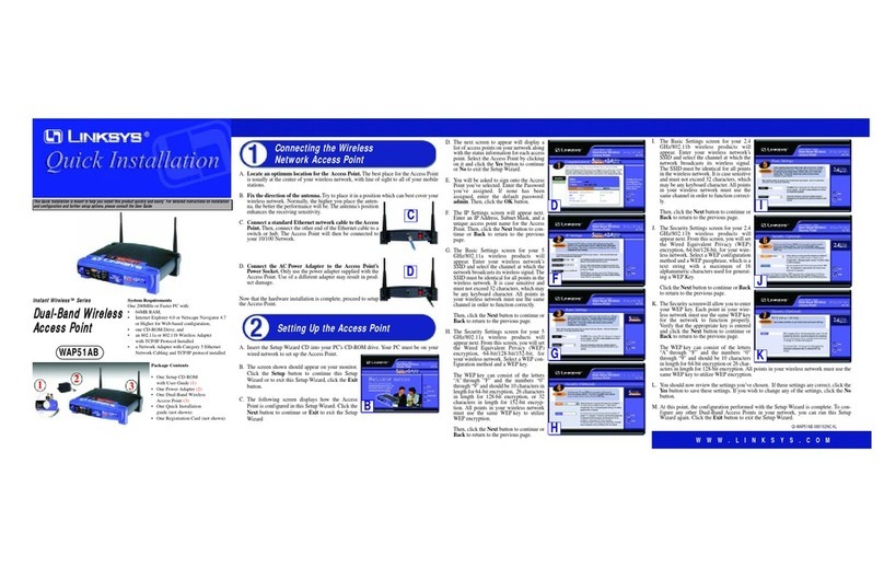 Linksys WAP51AB - Instant Wireless - Access Point Original operating instructions Linksys WAP51AB - Instant Wireless - Access Point Original operating instructions
