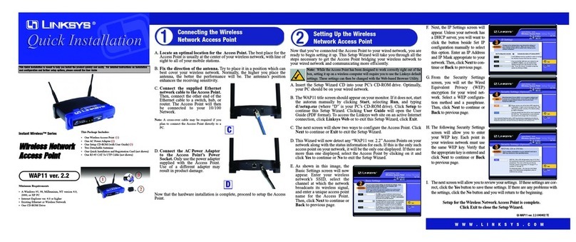 Linksys WAP11 - Instant Wireless Network Access... Original operating instructions Linksys WAP11 - Instant Wireless Network Access... Original operating instructions