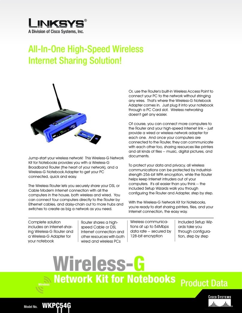 Linksys WKPC54G Operation manual