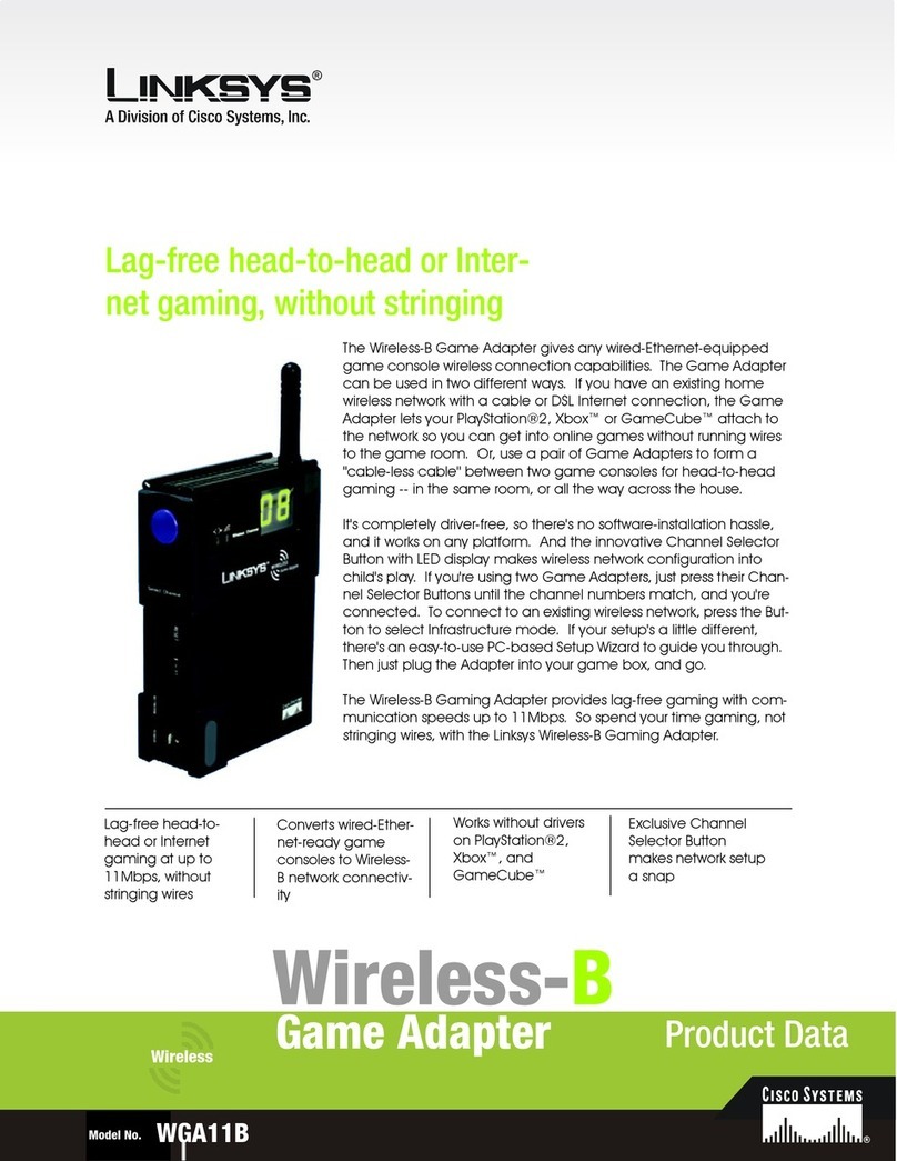 Linksys WGA11B Operation manual