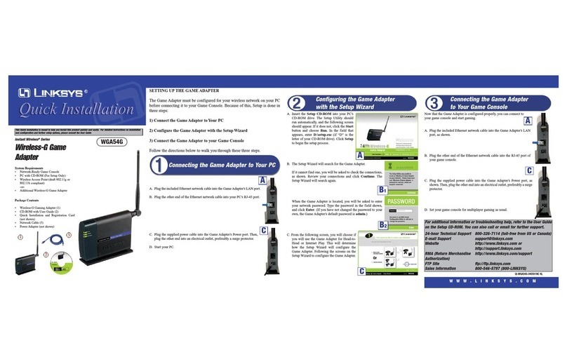 Linksys WGA54G Original operating instructions