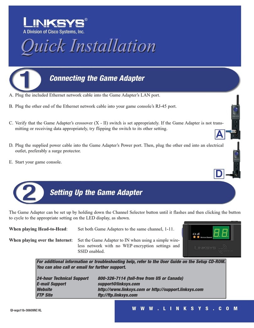 Linksys WGA11B Original operating instructions