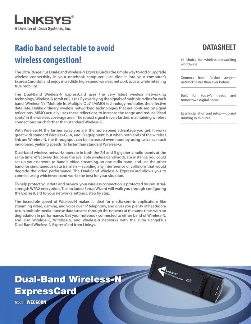 Linksys WEC600N - Dual Band Wireless-N Ultra RangePlus... User manual