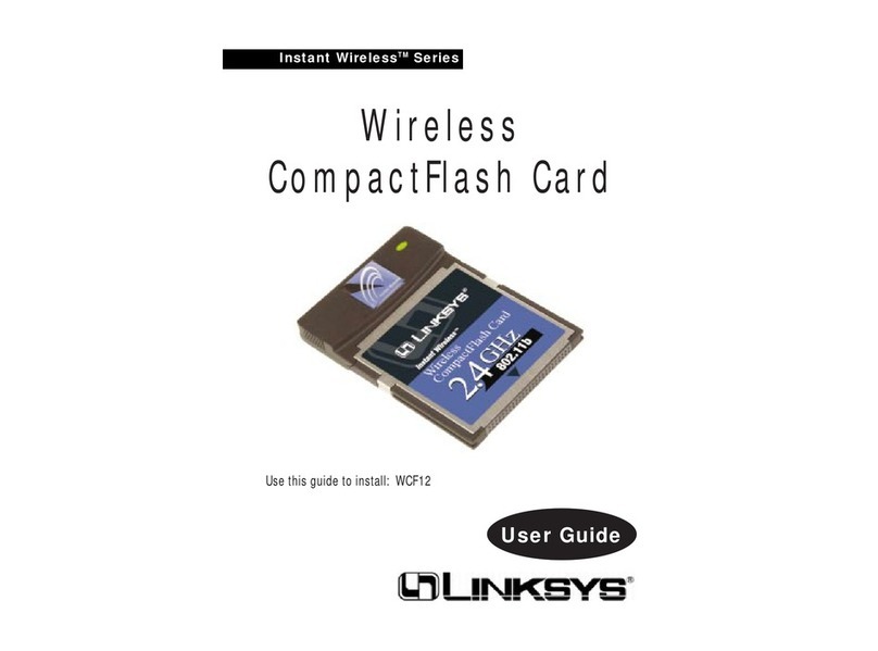 Linksys WCF12 - Wireless-B Network CompactFlash Card User manual