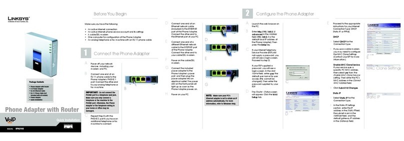 Linksys Small Business SPA2102 Quick installation