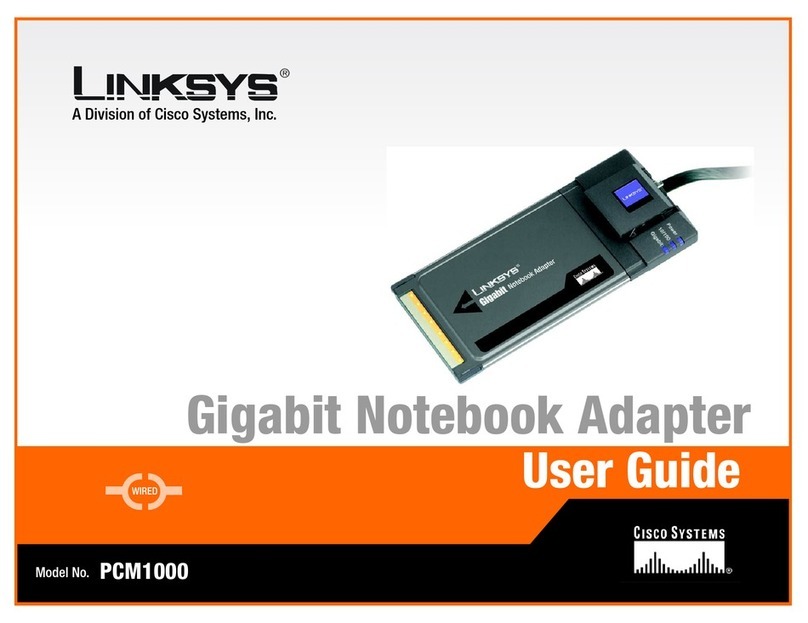 Linksys PCM1000 - Cisco 10/100/1000 CARDBUS MOBILE... User manual
