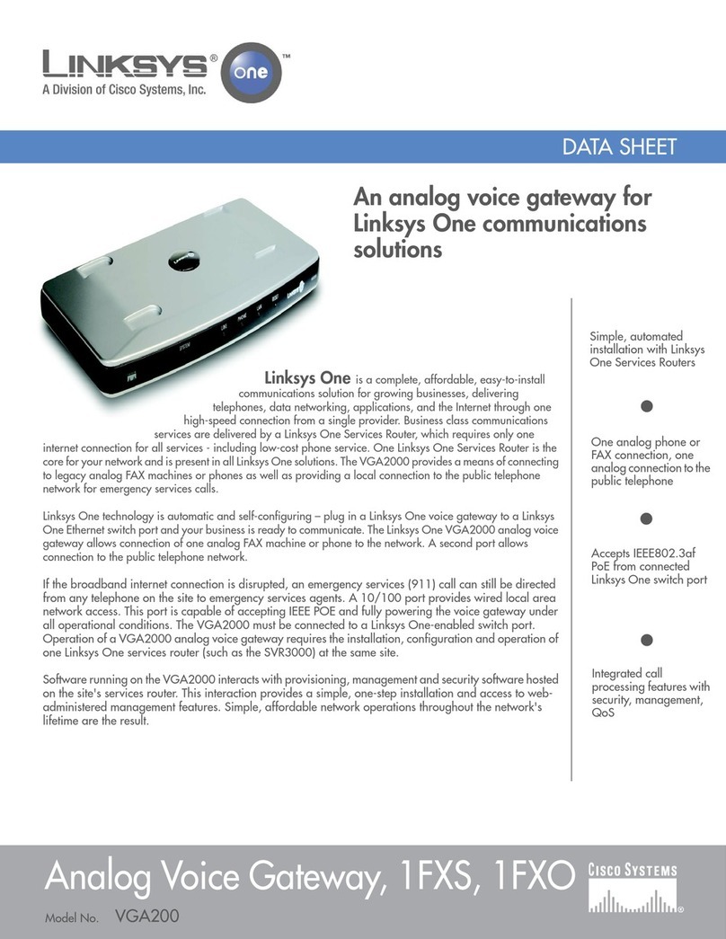 Linksys VGA2000 datasheet