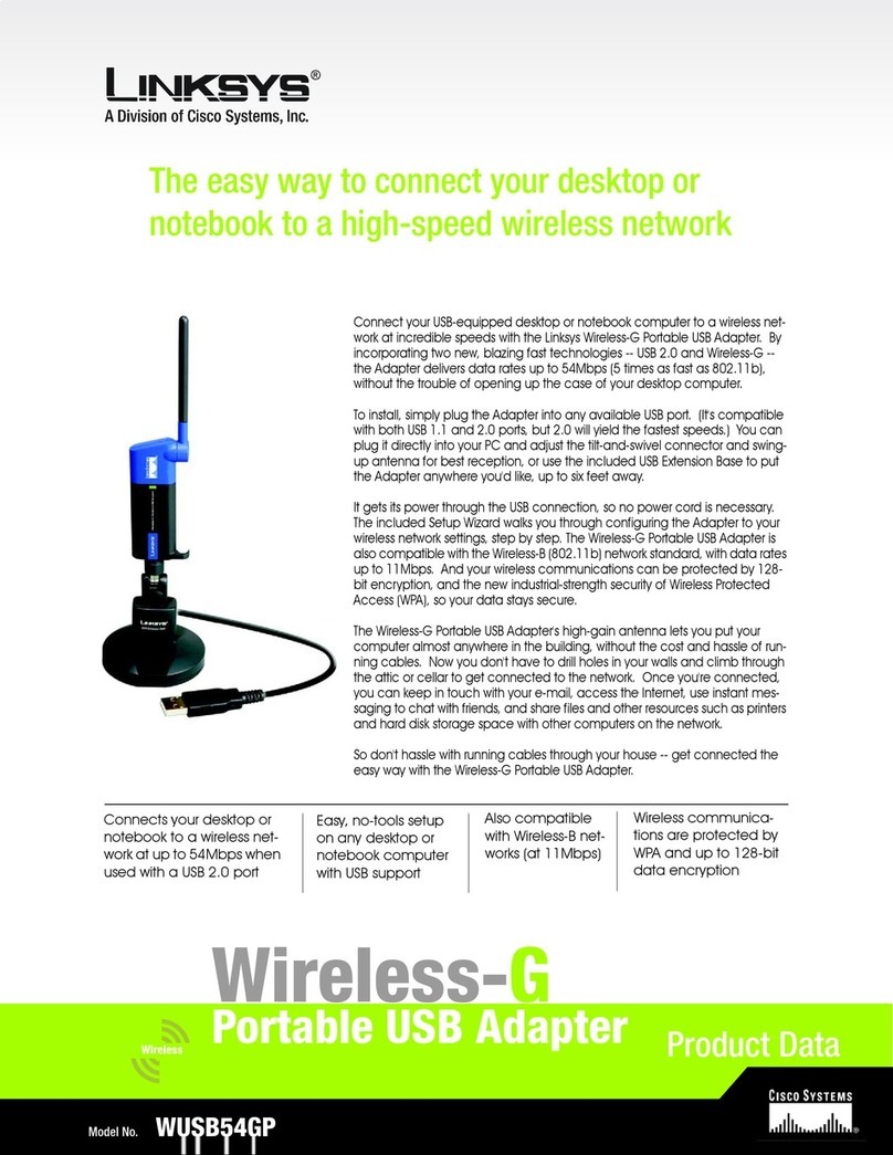 Linksys WUSB54GP Operation manual
