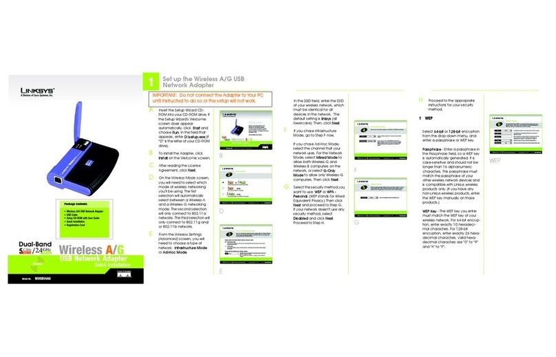 Linksys WUSB54AG Original operating instructions
