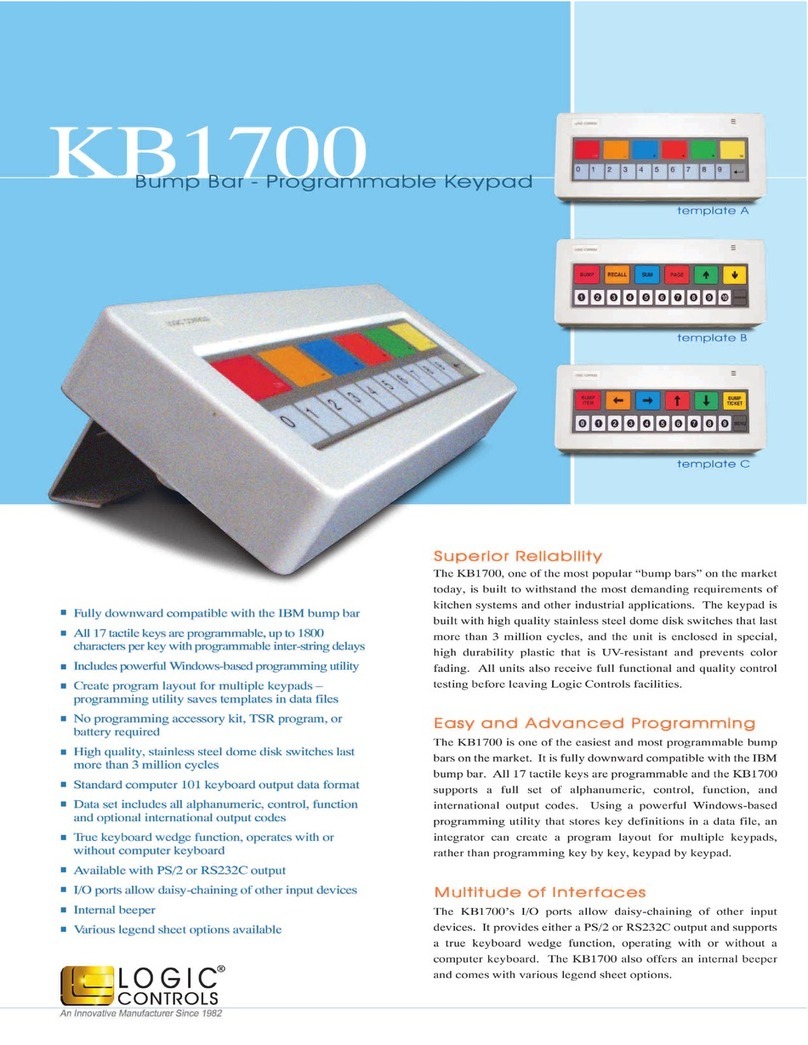 Logic Controls KB1700 Specifications