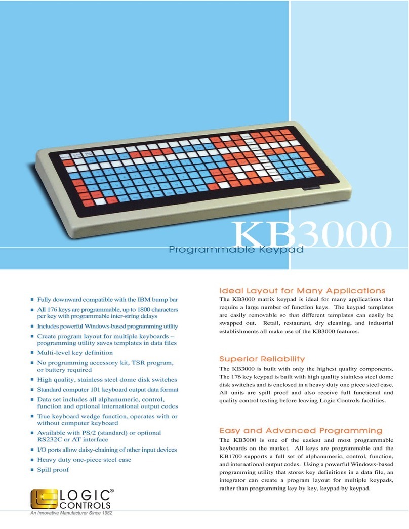 Logic Controls KB3000 User manual