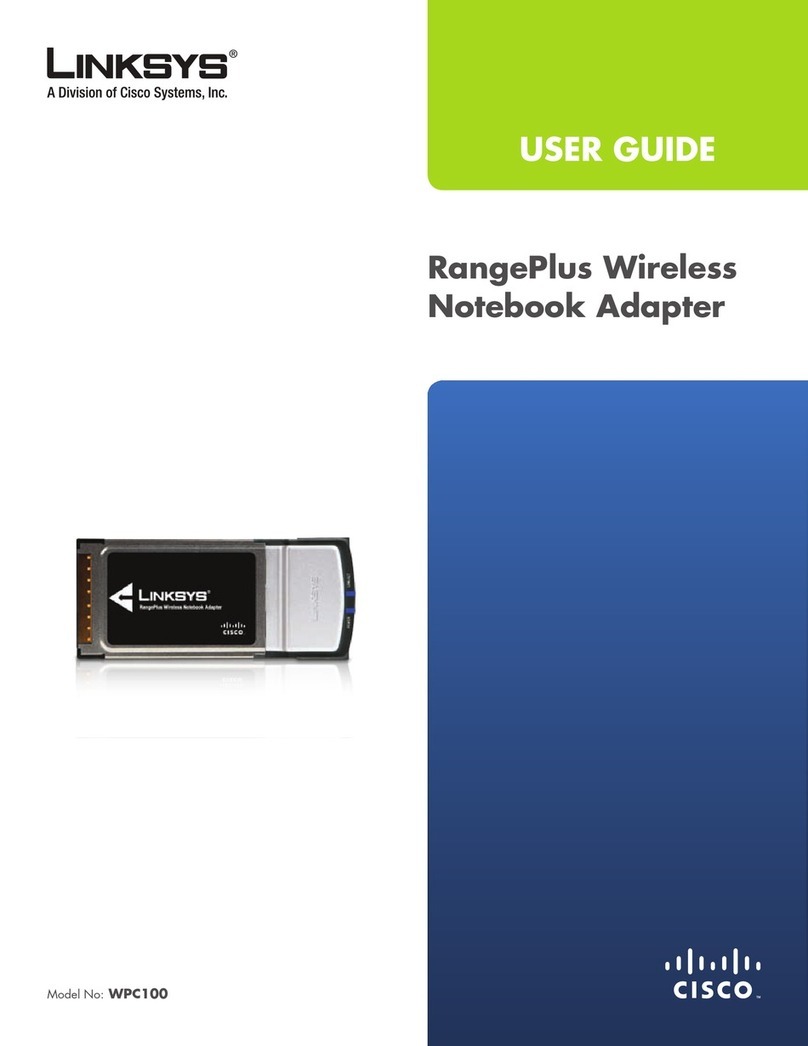 Linksys WPC100 - Rangeplus Wireless G Pc Card User manual
