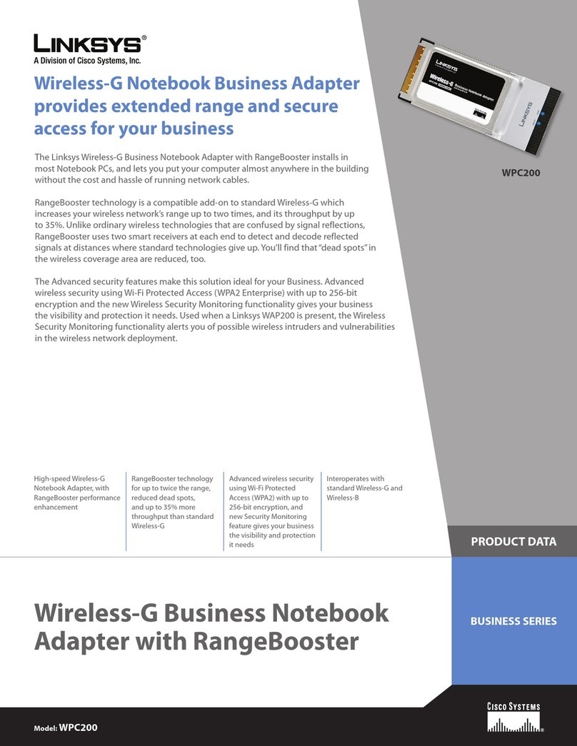 Linksys WPC200 Product data