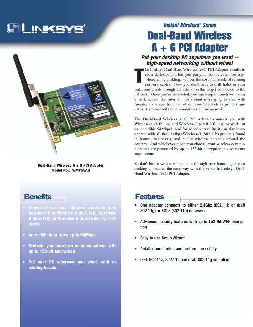 Linksys WMP55AG User manual