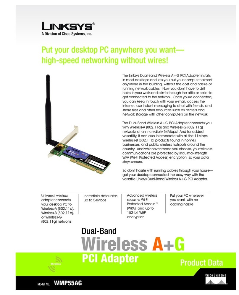 Linksys WMP55AG Operation manual