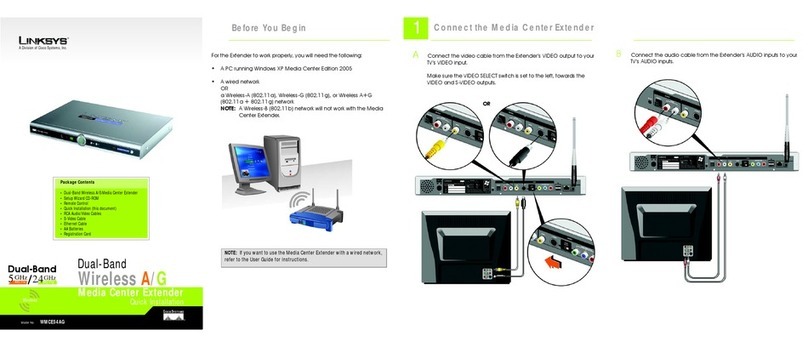 Linksys WMCE54AG - Wireless A/G Media Center... Original operating instructions